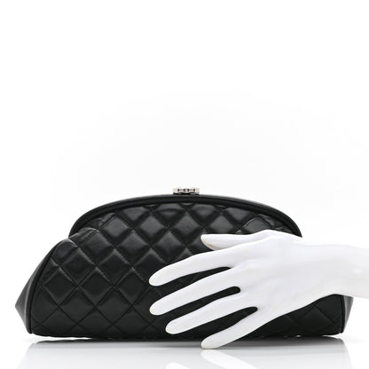 Chanel Lambskin Quilted Timeless Clutch Black 2 of 9