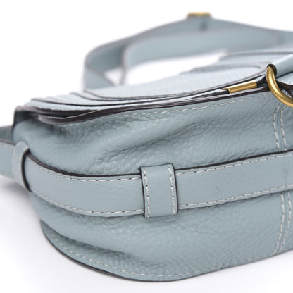 Chloe Calfskin Mini Marcie Round Crossbody Bag Faded Blue 8 of 9