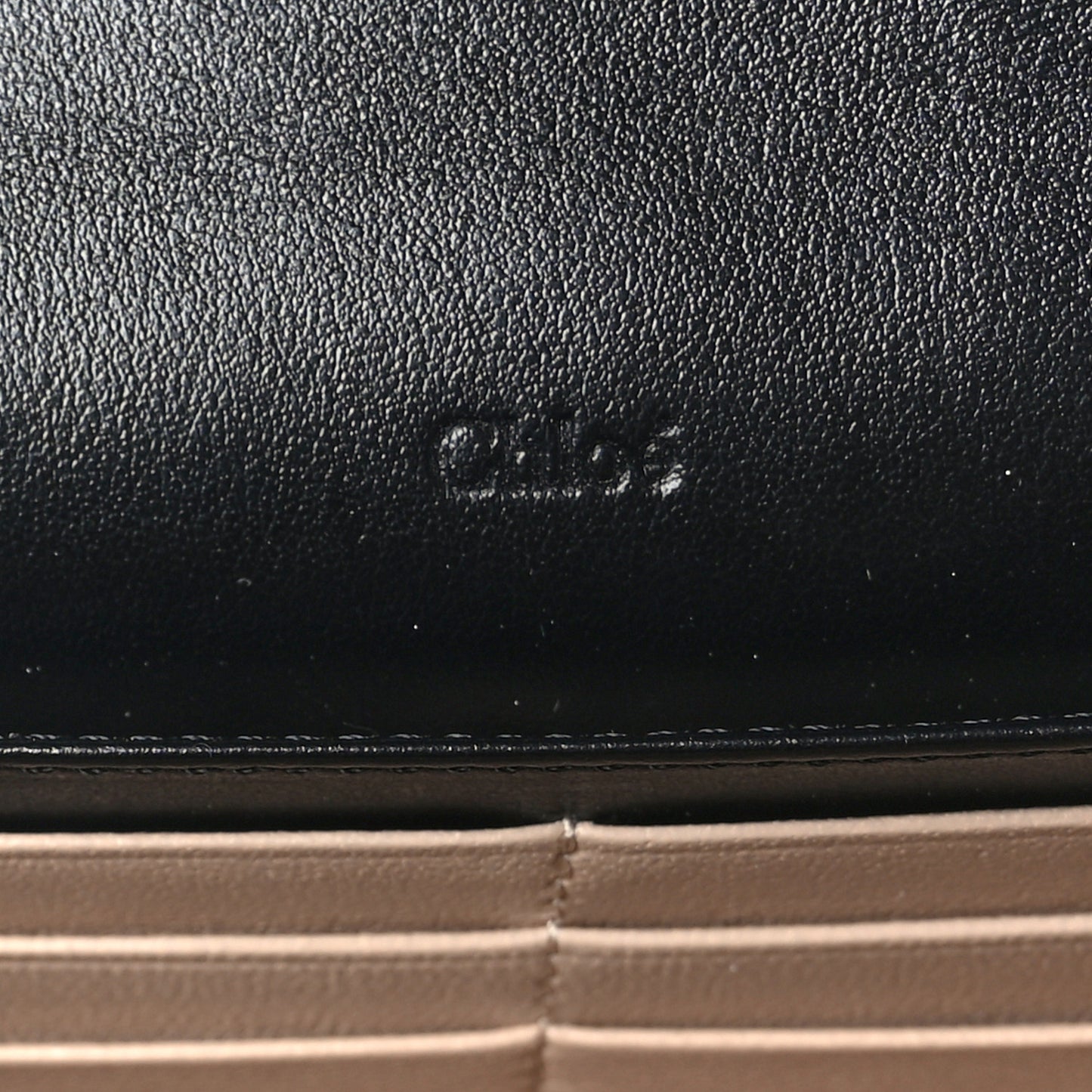 Calfskin Long Flap C Wallet Black