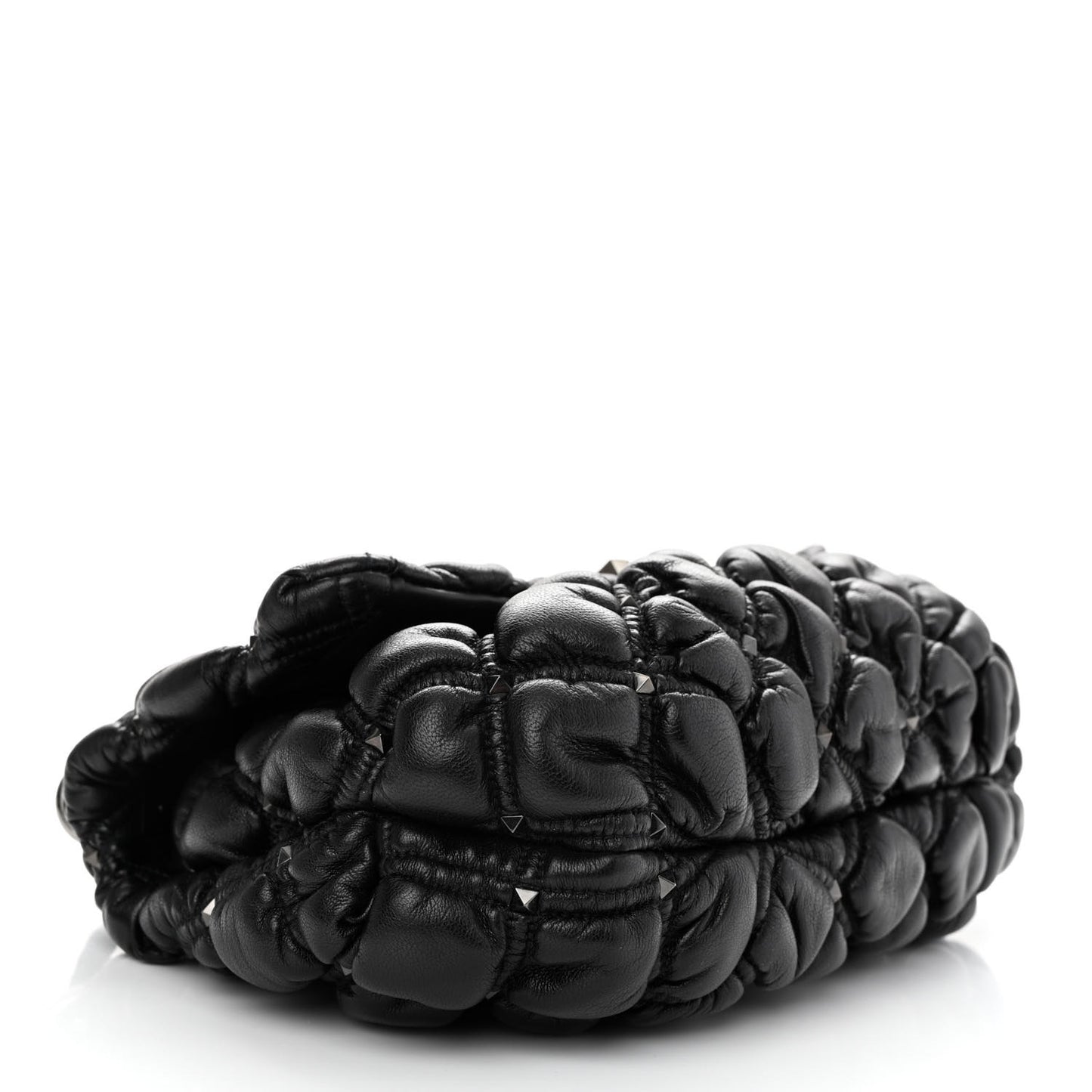 Nappa Medium Spikeme Shoulder Bag Black