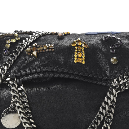 Stella McCartney Embellished Shaggy Deer Small Falabella Fold Over Tote Black 8 of 8