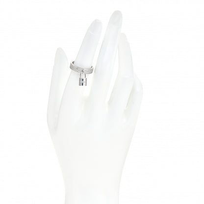 Hermes 18K White Gold Diamond MM Kelly Clochette Ring 52 6 2 of 5