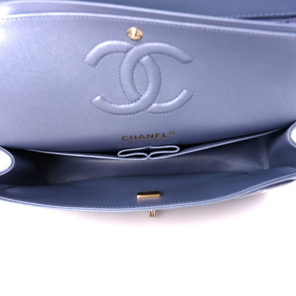 Chanel Iridescent Lambskin Quilted Medium Double Flap Light Purple 5 of 12