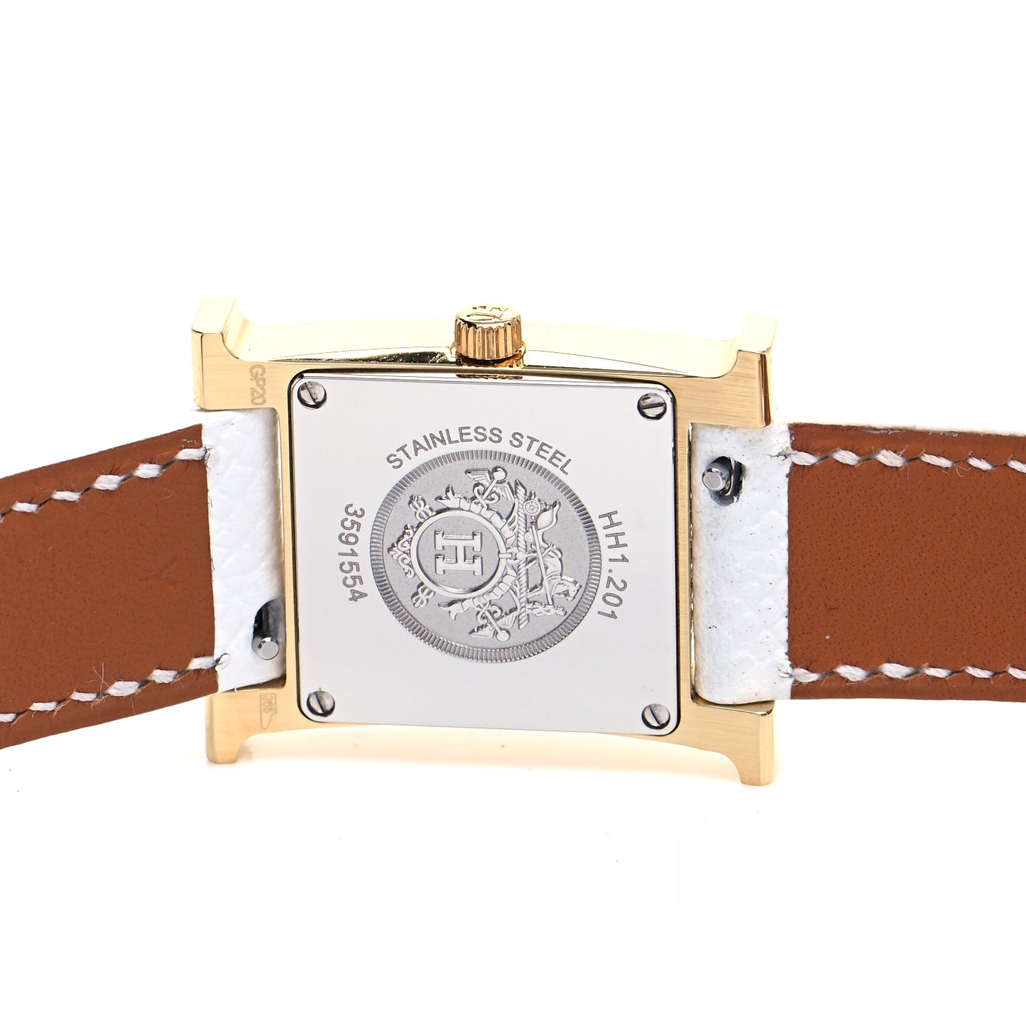 Stainless Steel Epsom 21mm Heure H Hour Quartz Watch Blanc