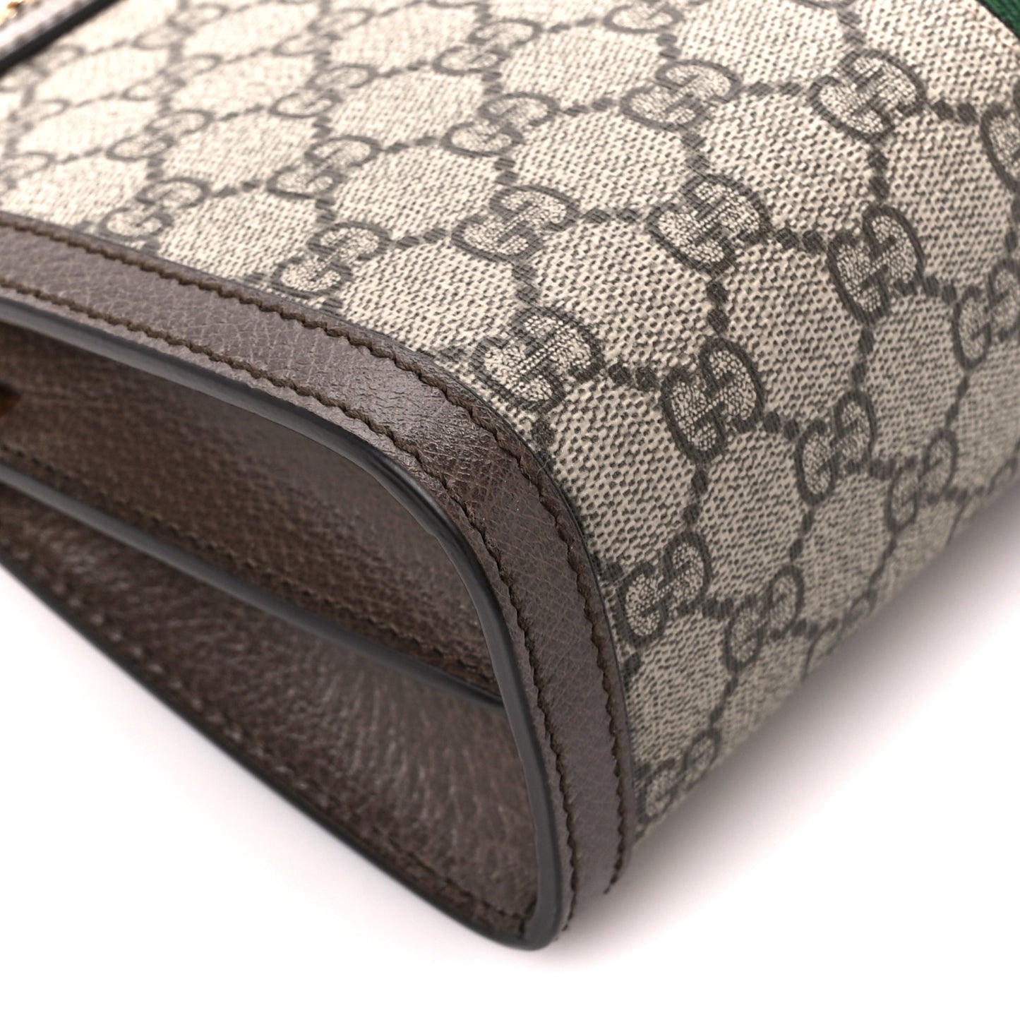 GG Supreme Monogram Web Small Ophidia Chain Shoulder Bag Brown