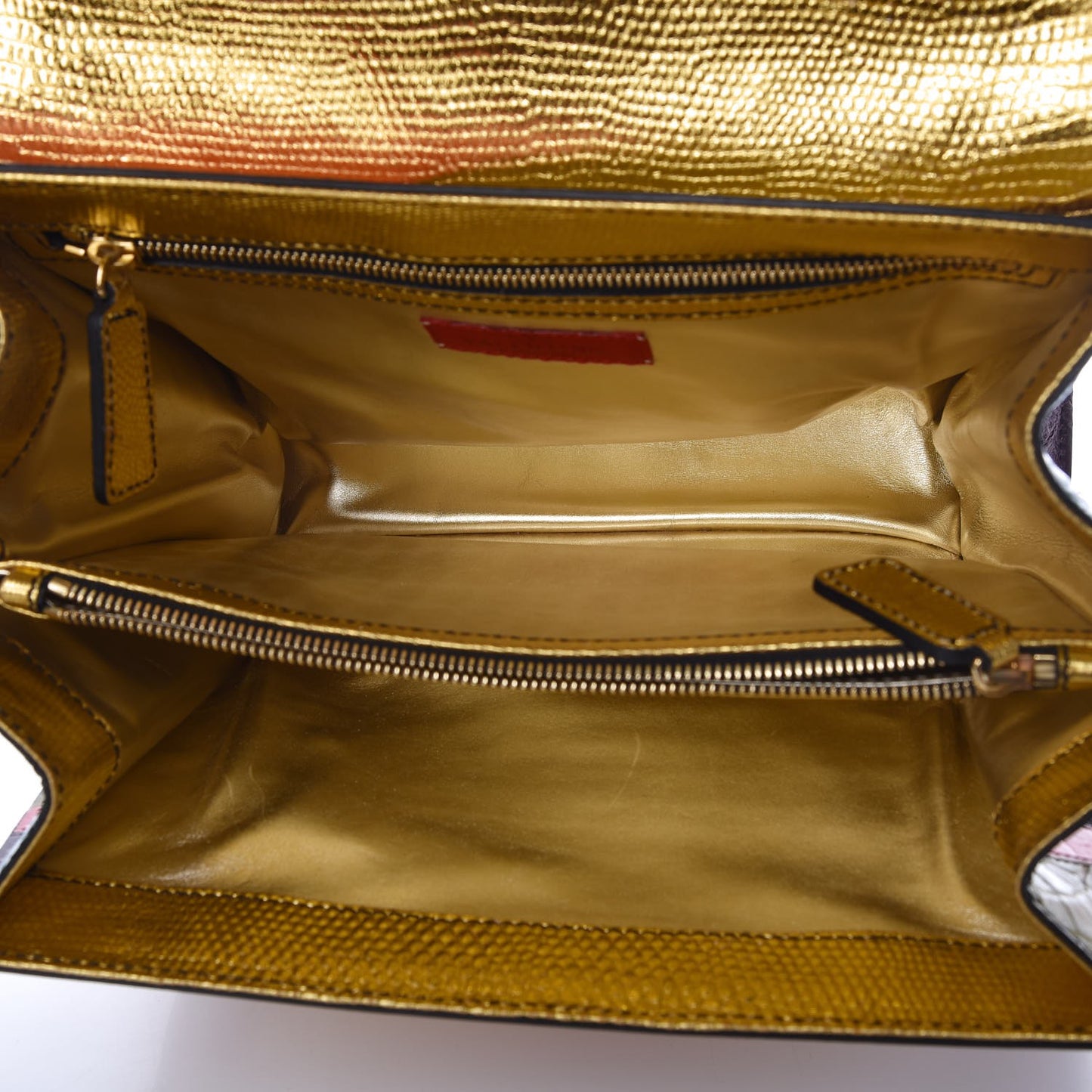 Patchwork Crocodile Dome Handbag Multicolor