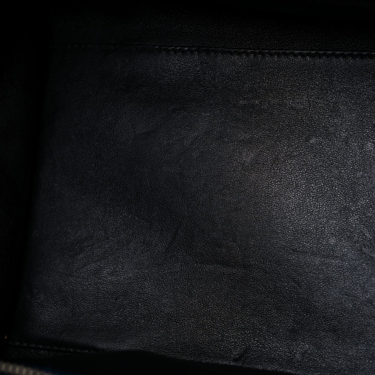 Smooth Calfskin Mini Bi-Color Luggage Ocean Blue
