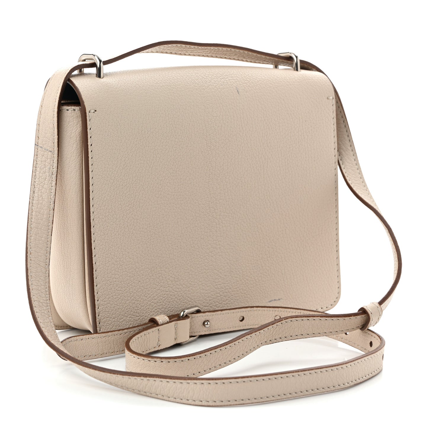 Goatskin Small D-Ring Bag Beige