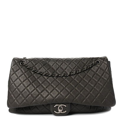 Chanel Calfskin Quilted XXL Travel Flap Bag Khaki 1 of 7