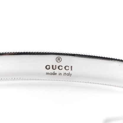 Gucci 18K White Gold Enamel Icon Blooms Cuff Bracelet 6 of 7