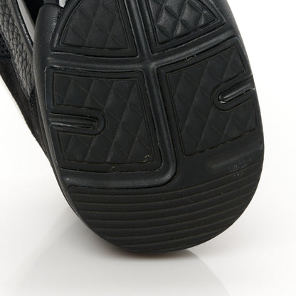 Chanel Mesh Suede Grained Calfskin Womens CC Sneakers 40 Black White 8 of 11