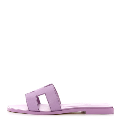 Hermes Epsom Oran Sandals 37 Violet Amethyste 1 of 9