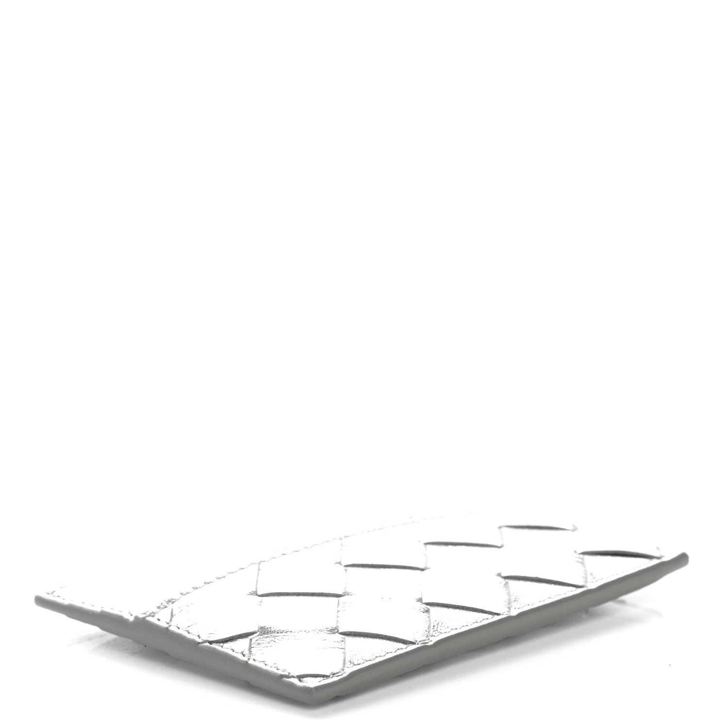 Bottega Veneta Metallic Nappa Intrecciato Card Holder Silver 4 of 8
