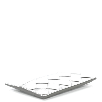 Bottega Veneta Metallic Nappa Intrecciato Card Holder Silver 4 of 8