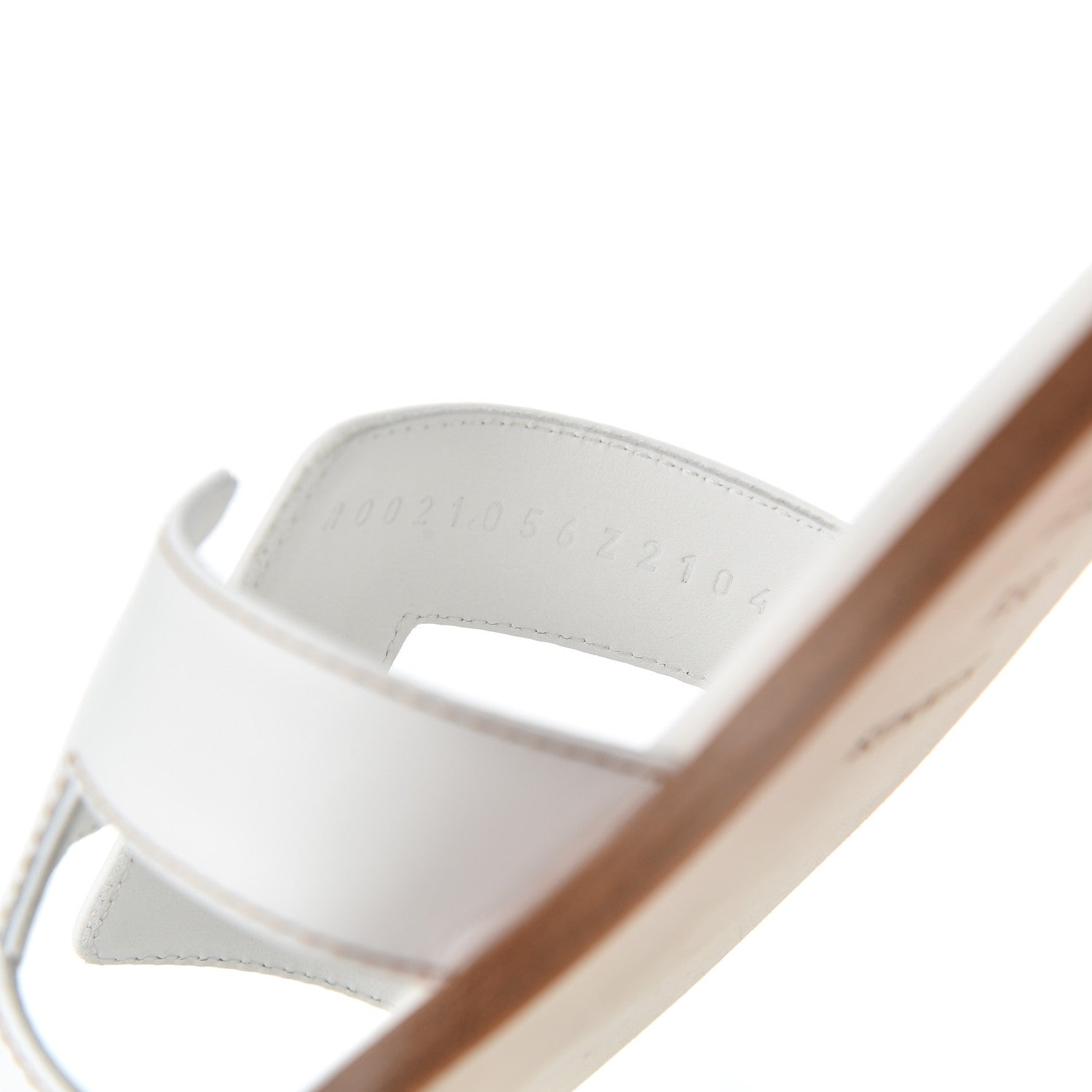 Hermes Box Calfskin Oran Sandals 36.5 White 8 of 16
