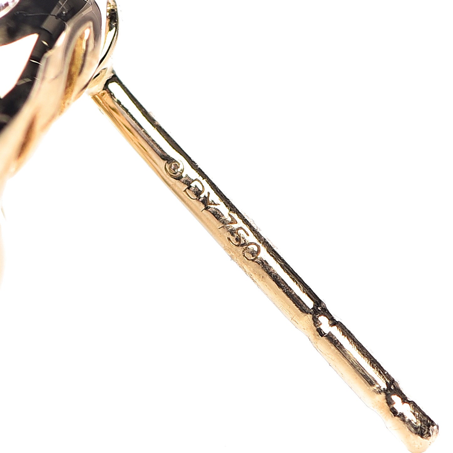 18K Yellow Gold Diamond Extra Small Belmont Curb Link Drop Earrings