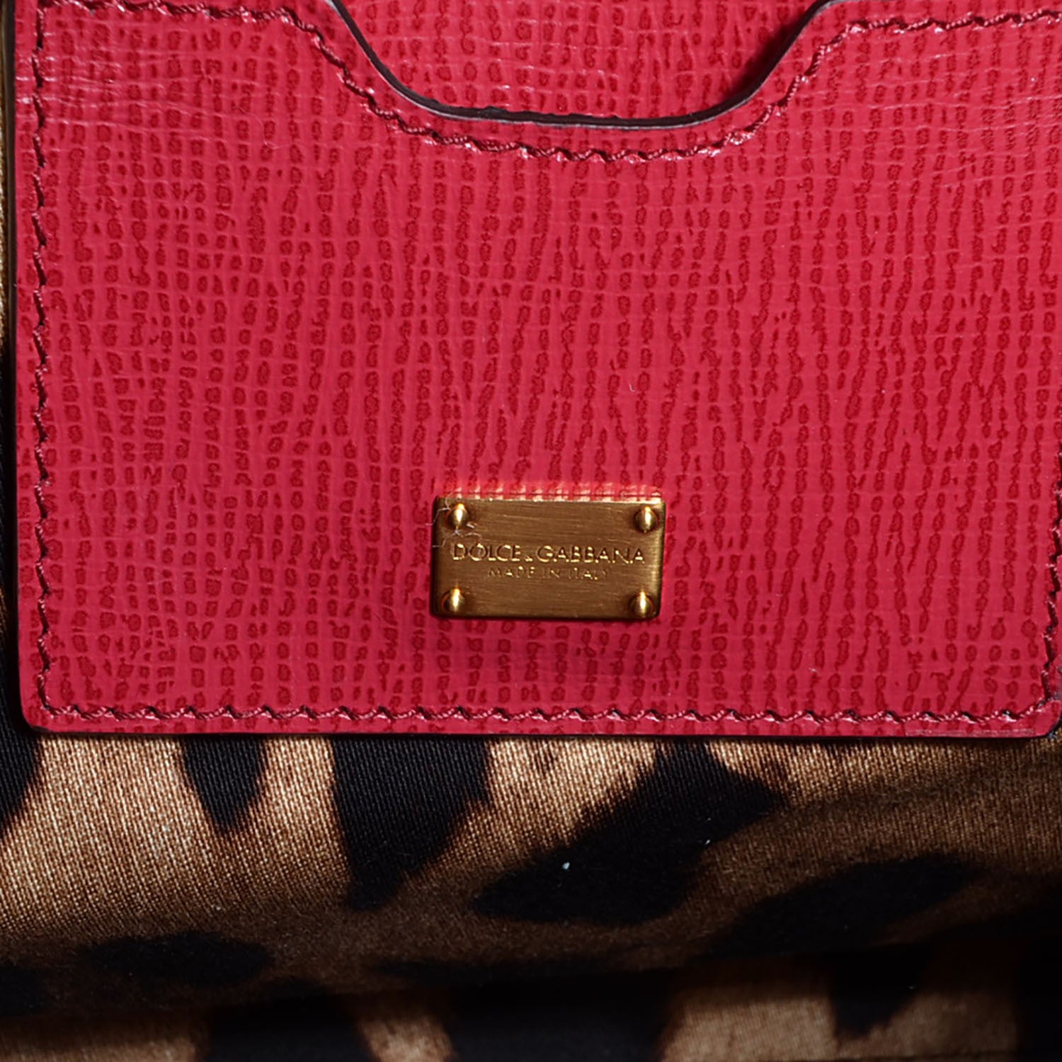 Dolce & Gabbana Ayers Calfskin Large Miss Sicily Satchel Red 6 of 8