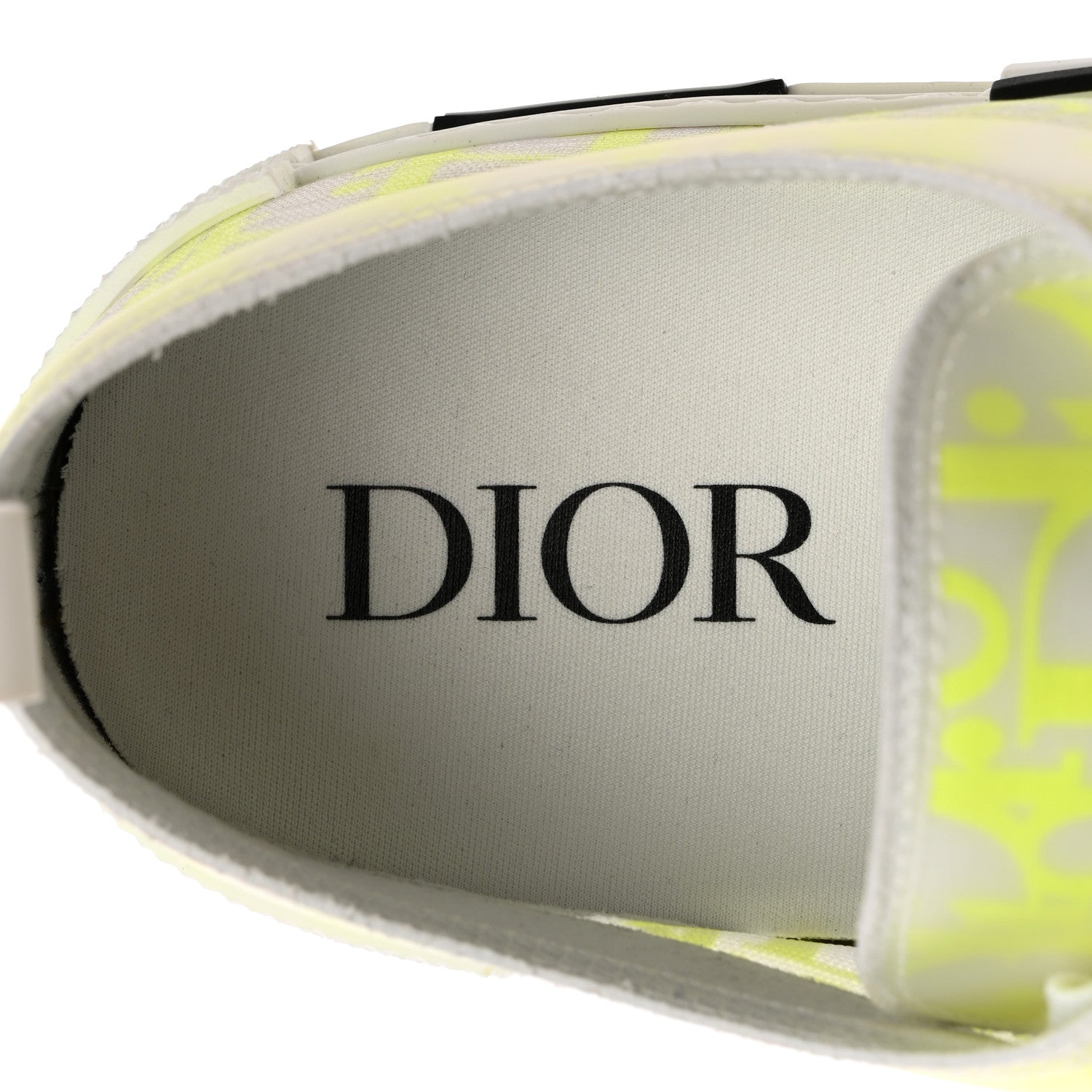 Christian Dior Technical Canvas Oblique Mens B23 Low Top Sneakers 45 Yellow 8 of 15