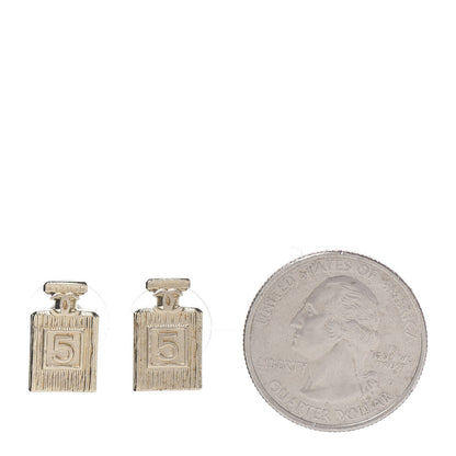 Chanel Coco No 5 Perfume Bottle Earrings Gold 2 of 4