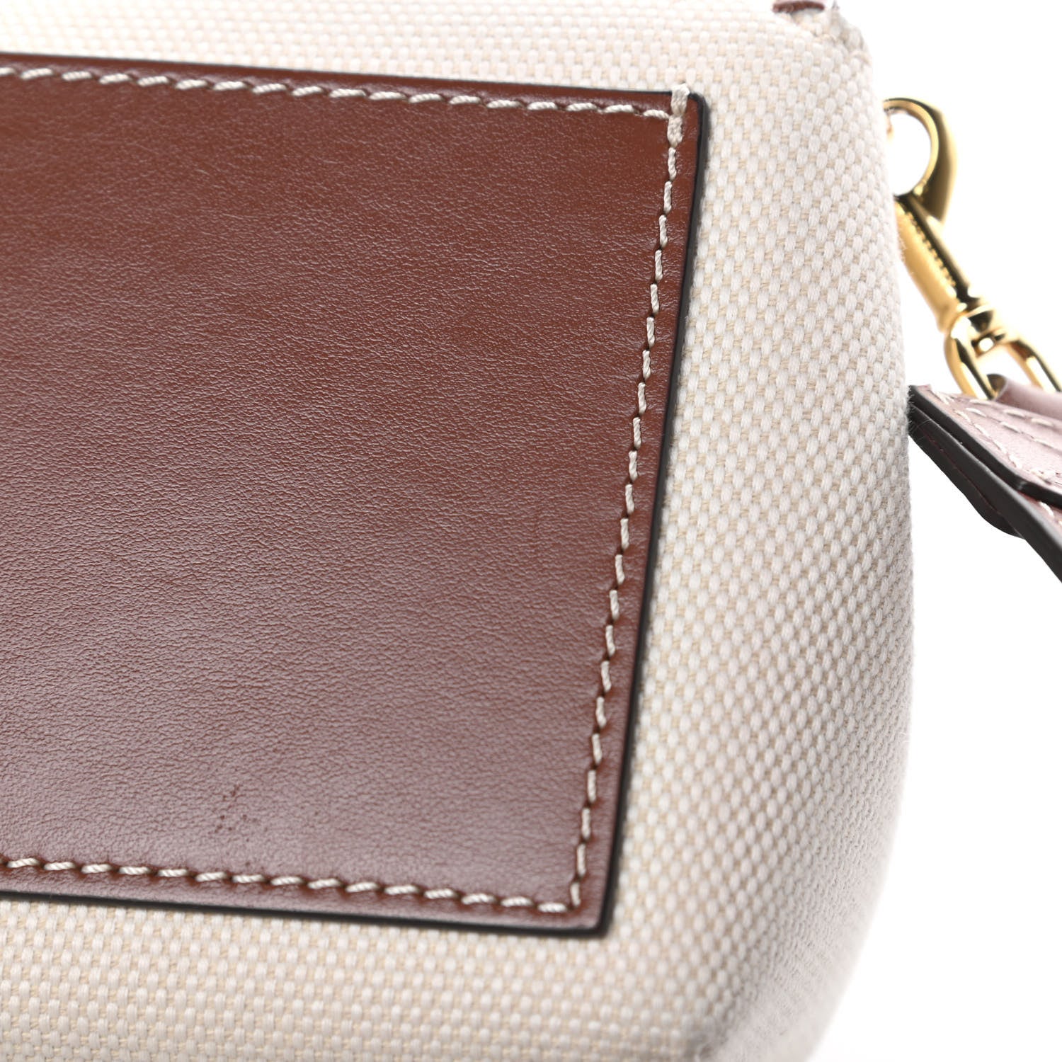 Burberry Cotton Canvas Horseferry Print Small Crossbody Bag White Tan 11 of 12