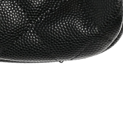Chanel Caviar Quilted Small Curvy Pouch Cosmetic Case Black 8 of 10