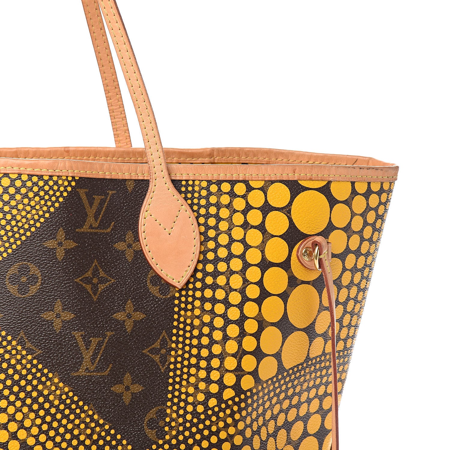 Louis Vuitton Monogram Kusama Waves Neverfull MM Yellow 13 of 14
