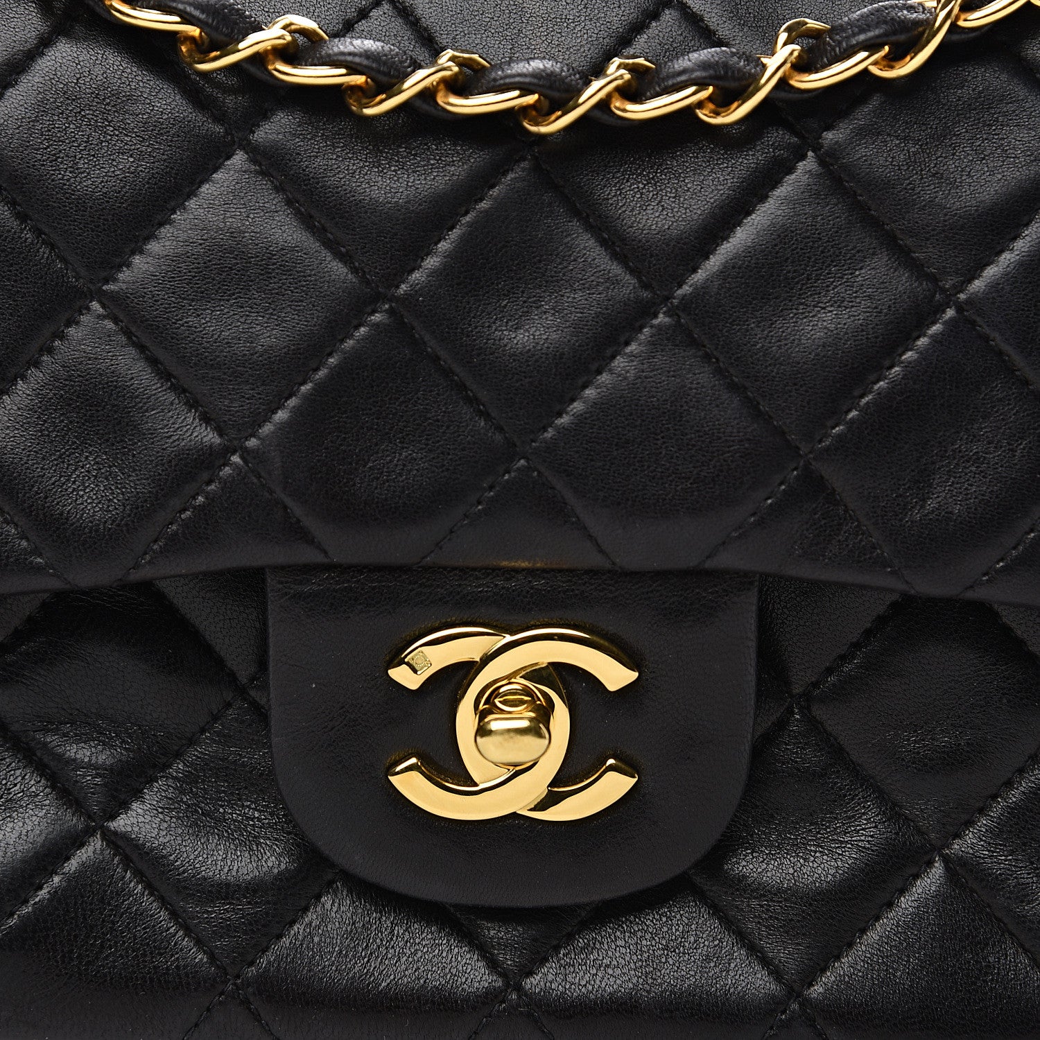 Chanel Lambskin Quilted Small Double Flap Black 12 of 16