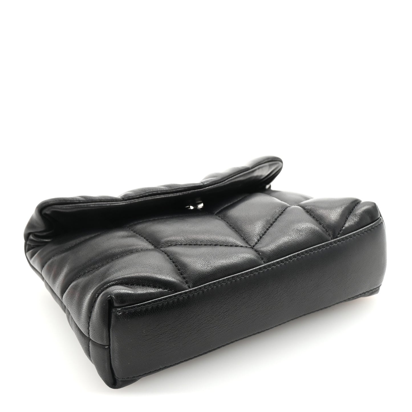 Lambskin Monogram Loulou Puffer Pouch Clutch Black