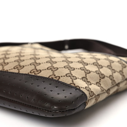 Gucci Monogram Calfskin Perforated Medium Flat Messenger Bag Dark Brown 10 of 10