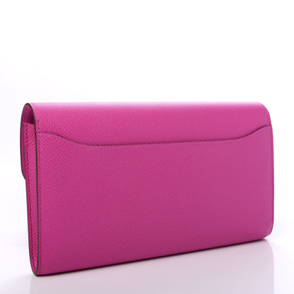 Hermes Epsom Enamel Constance Long Wallet Magnolia Brighton Bleu 3 of 7