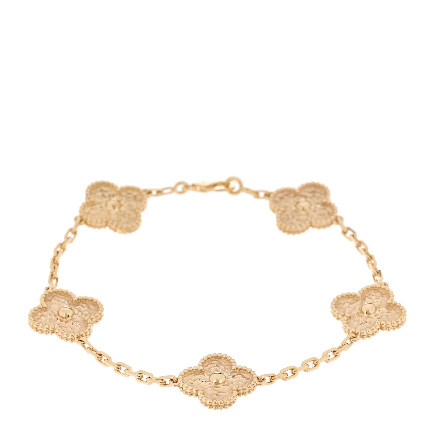 18K Yellow Gold 5 Motifs Vintage Alhambra Bracelet