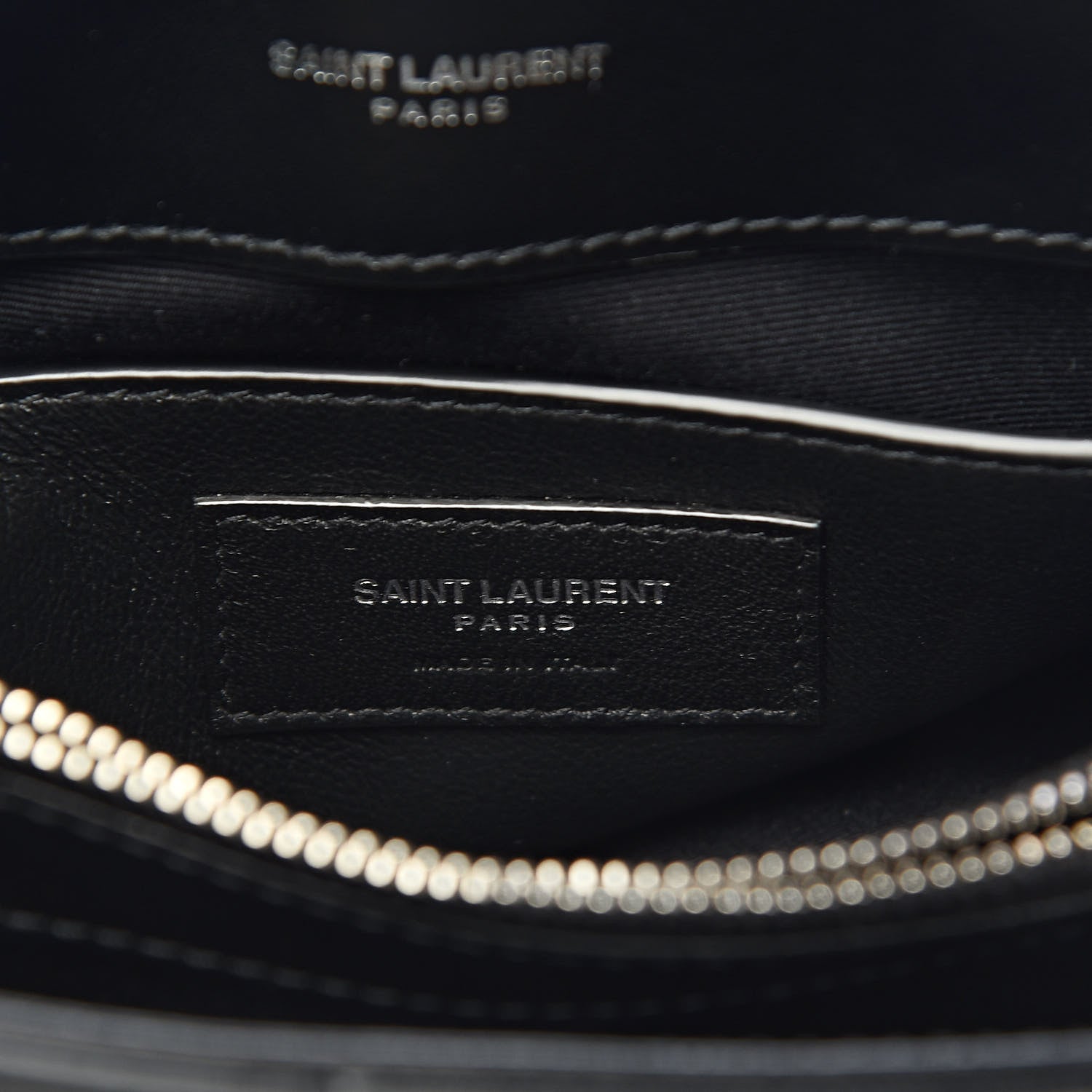 Saint Laurent Calfskin Y Quilted Monogram Small Loulou Chain Satchel Black 7 of 10