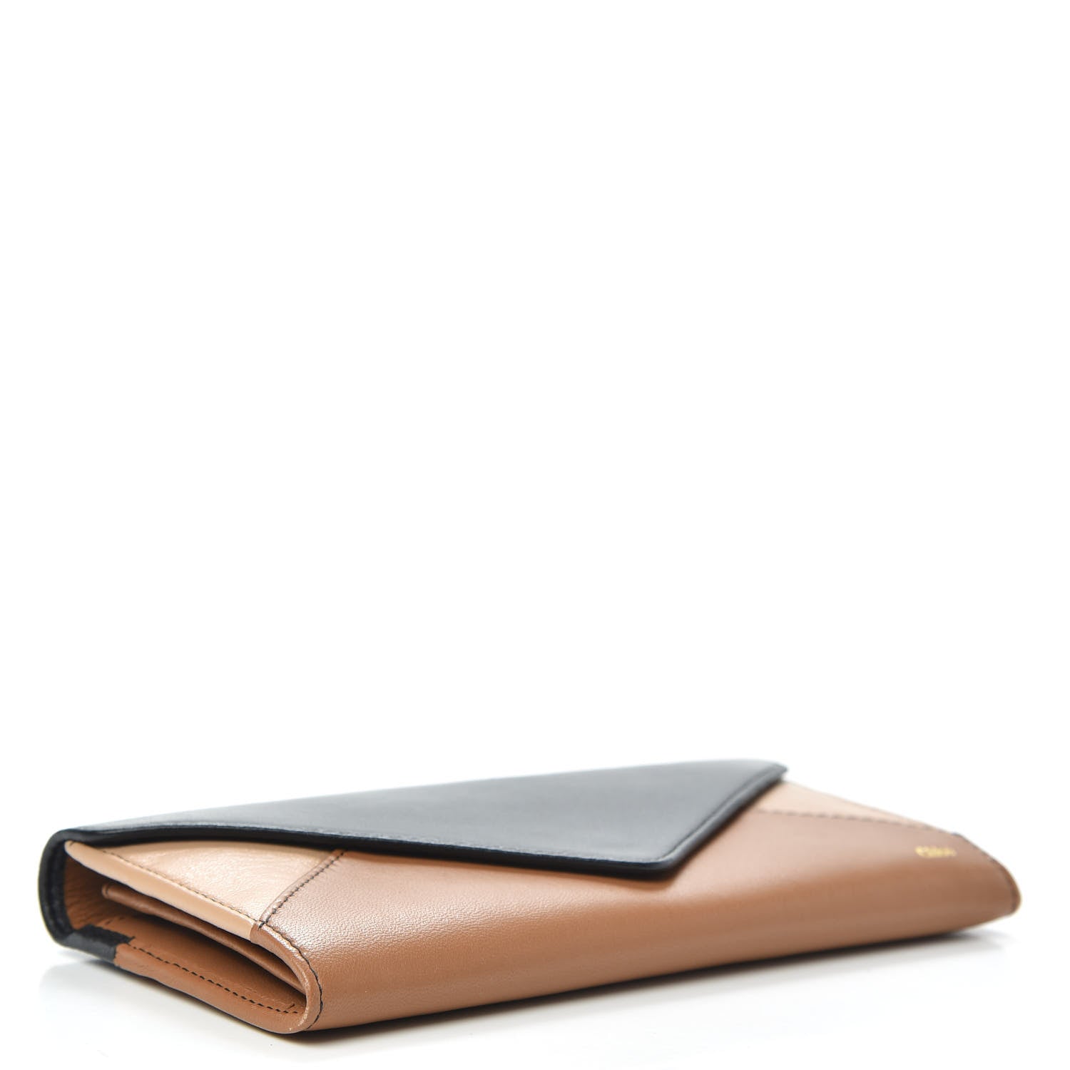 Chloe Calfskin Patchwork Wallet Black Nude 4 of 10
