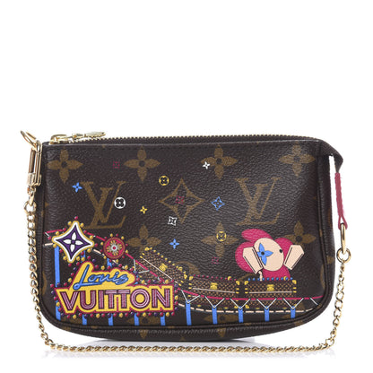 Louis Vuitton Monogram 2020 Christmas Animation Roller Coaster Mini Pochette Accessories Pivoine 1 of 8