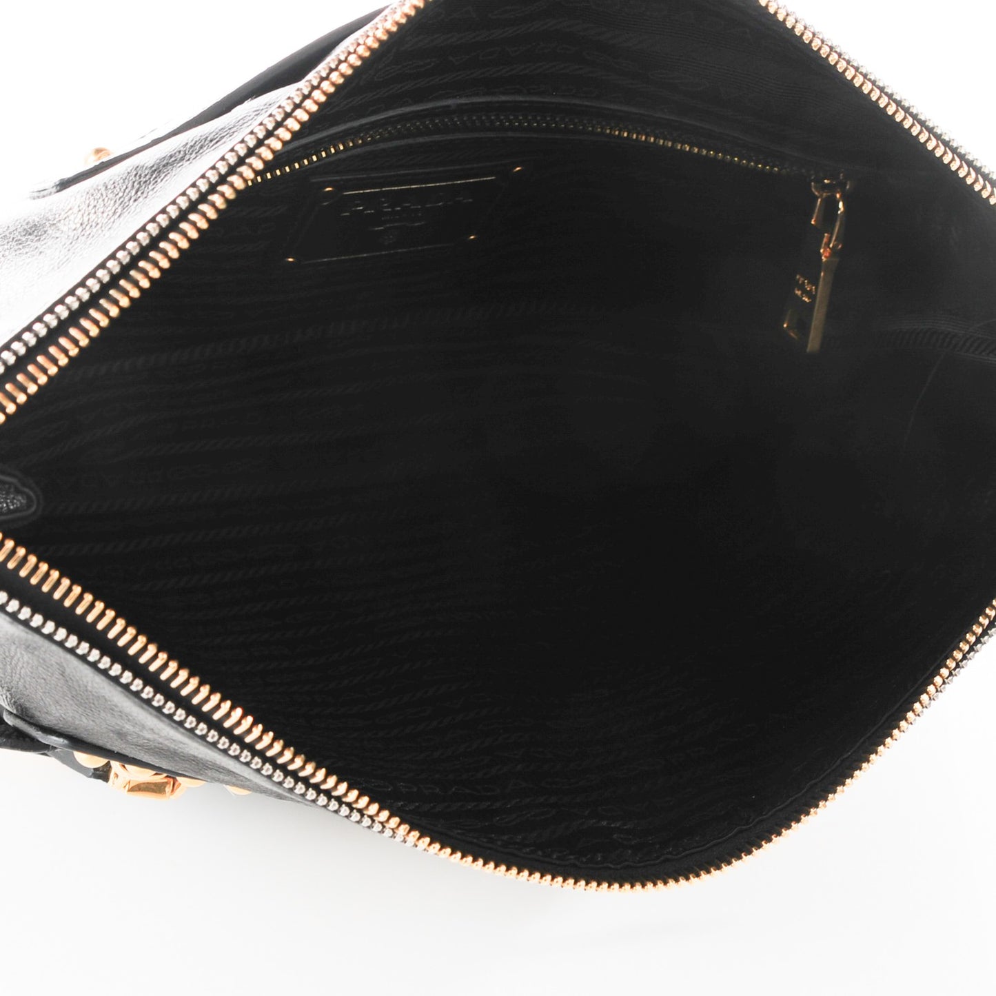 Soft Calf Studded Clutch Nero Black
