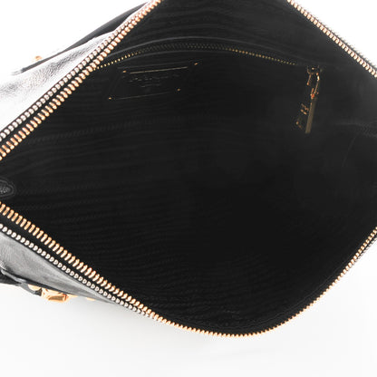 Prada Soft Calf Studded Clutch Nero Black 5 of 8