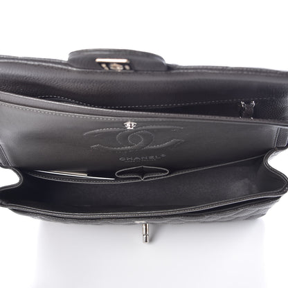 Chanel Caviar Quilted Medium Double Flap Dark Grey 7 of 10