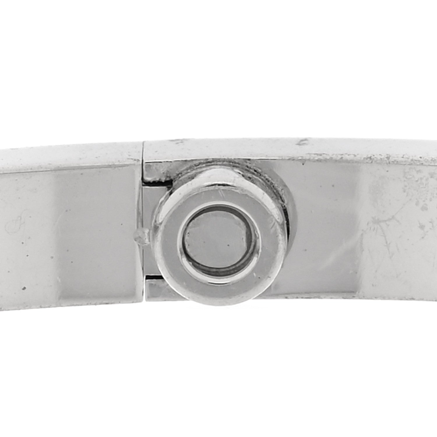 Cartier 18K White Gold Medium LOVE Bracelet 17 5 of 7