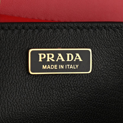 Prada City Calfskin Saffiano Cahier Bag Fuoco Black 6 of 8