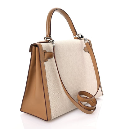 Hermes Toile H Swift Kelly Sellier 28 Ecru Biscuit 3 of 14