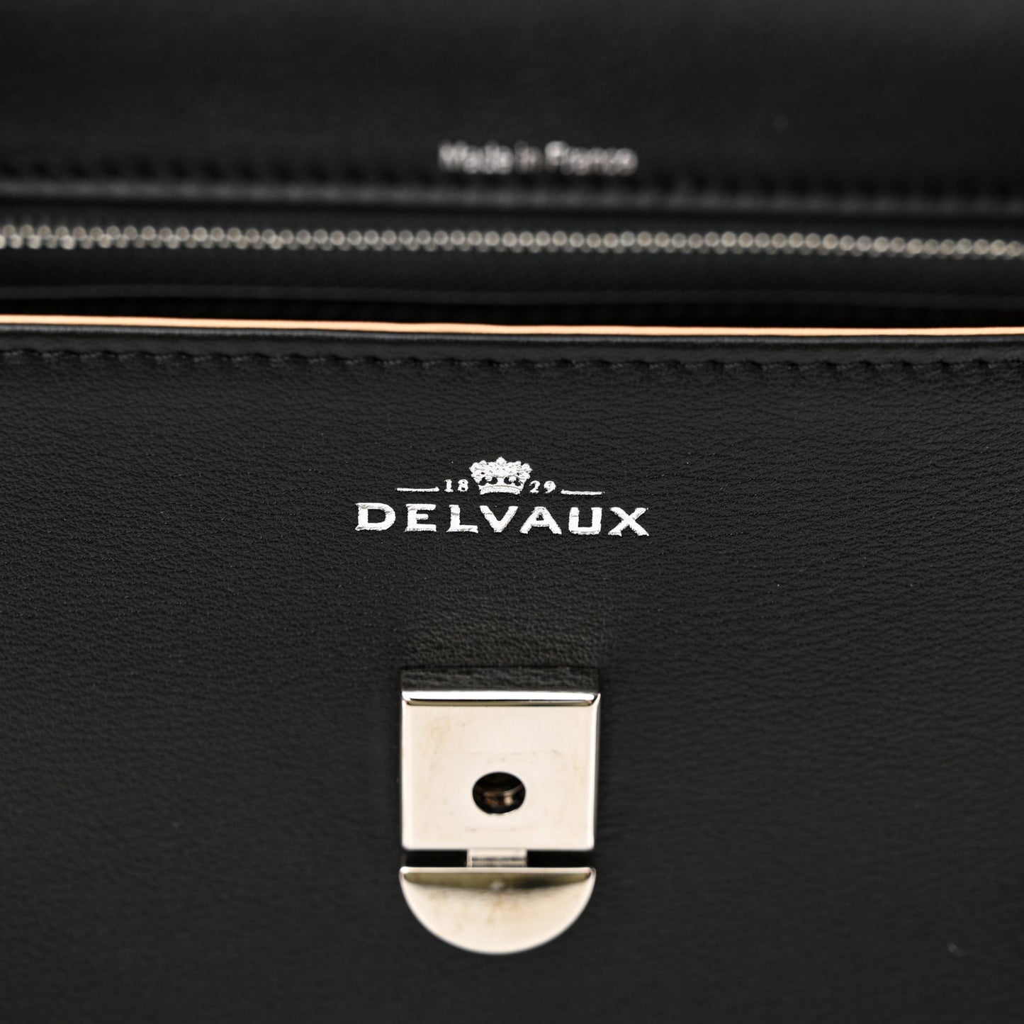Calfskin MM Tempete Satchel Black