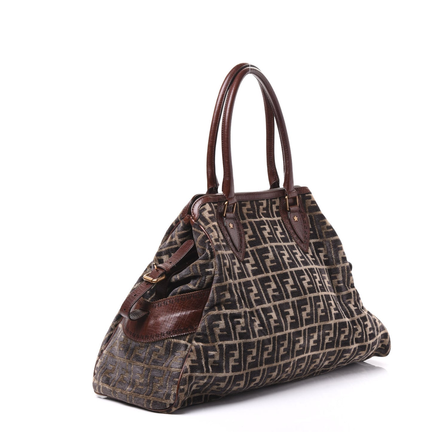 Velvet Zucca Vitello Large Bag De Jour Fango