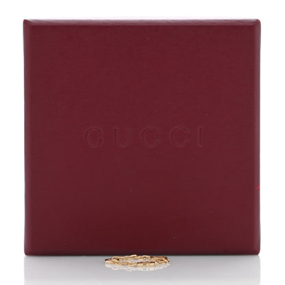 Gucci 18K Yellow Gold Interlocking G Chain Ring 56 7.5 5 of 5