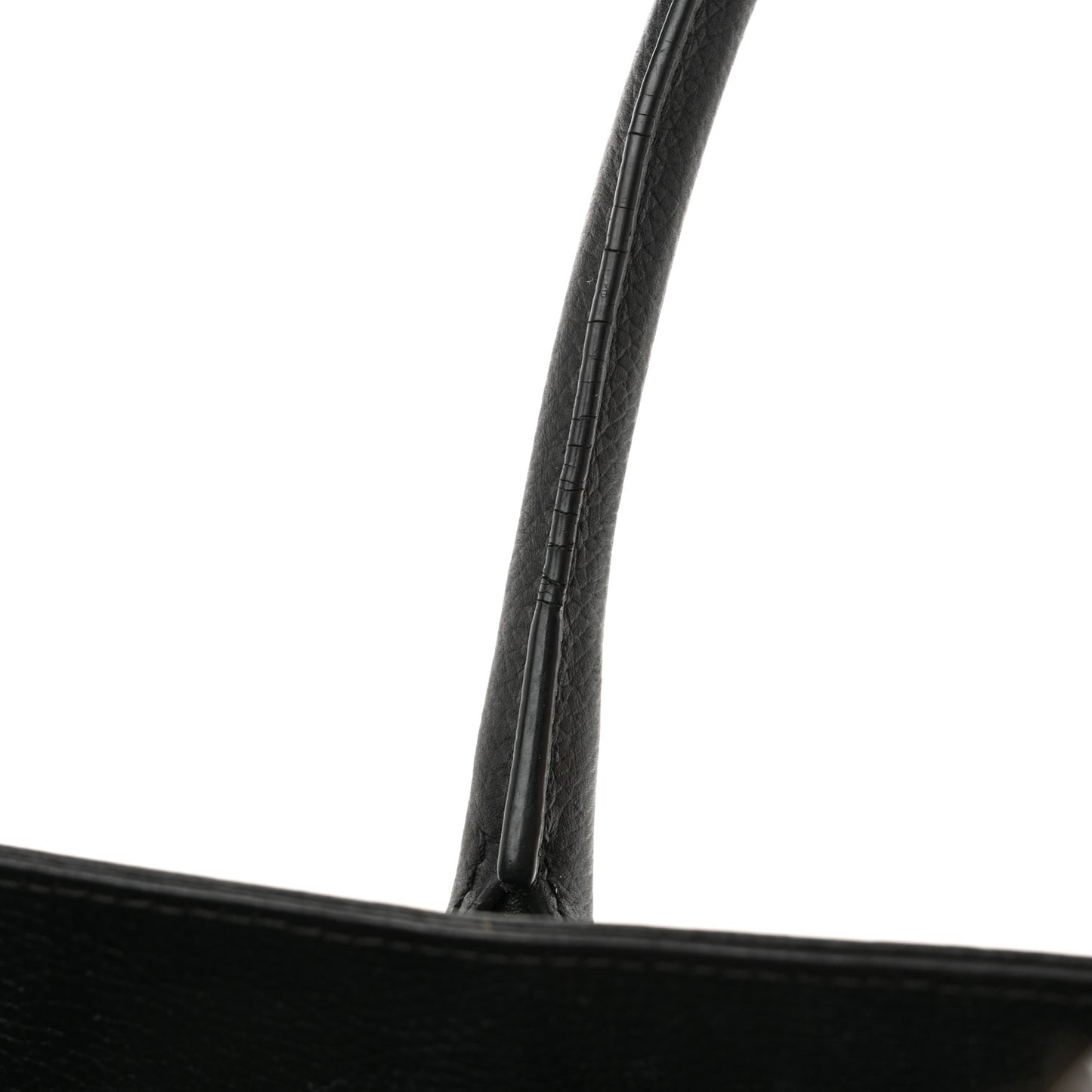 Calfskin Cerf Executive Shopper Tote Black