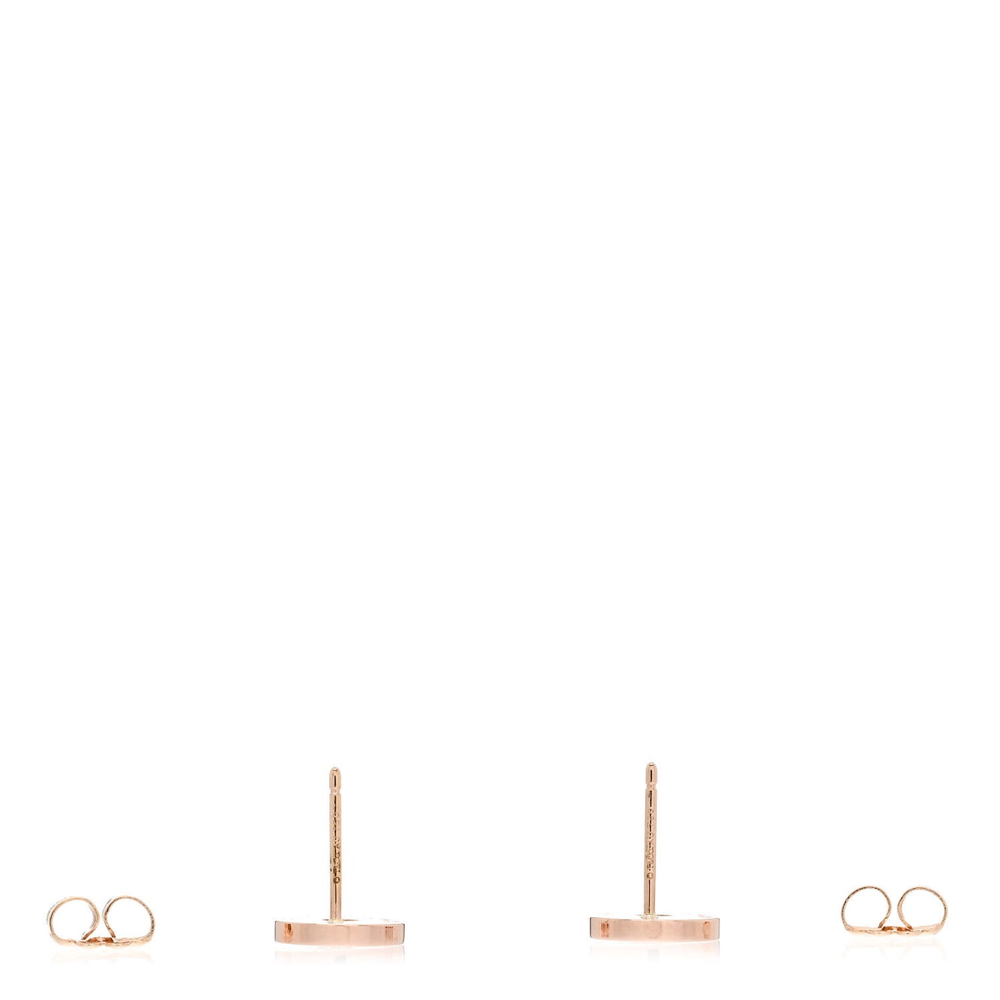 18K Rose Gold Diamond 1837 Circle Earrings