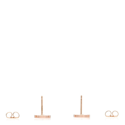 Tiffany 18K Rose Gold Diamond 1837 Circle Earrings 3 of 4