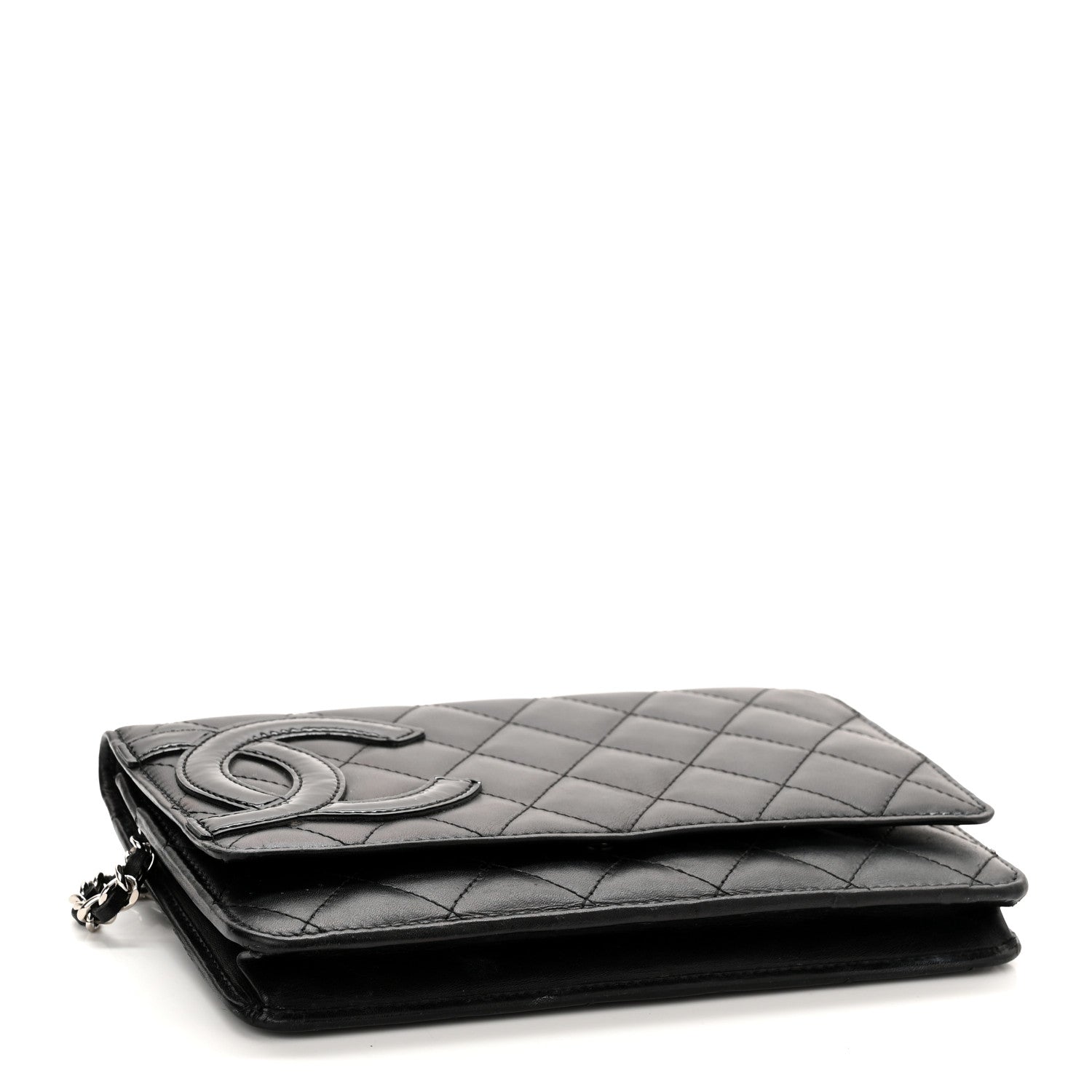 Chanel Calfskin Quilted Cambon Wallet On Chain WOC Black 4 of 13