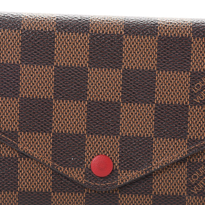 Louis Vuitton Damier Ebene Josephine Wallet Red 11 of 13