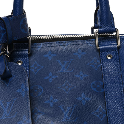 Louis Vuitton Taiga Monogram Eclipse Keepall Bandouliere 50 Pacific Blue 7 of 10