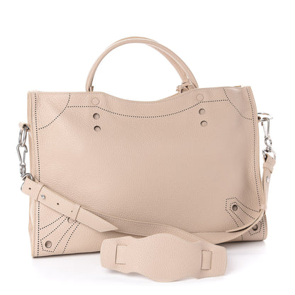 Balenciaga Veau Grana Perforated Blackout Hardware City Beige Poudre 3 of 10